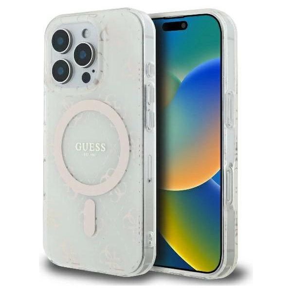 Guess Guhmp16Lh4Dteh Iphone 16 Pro6.3 BiałY/Bianco Custodia Rigida Iml 4G Sfondo Magsafe-image