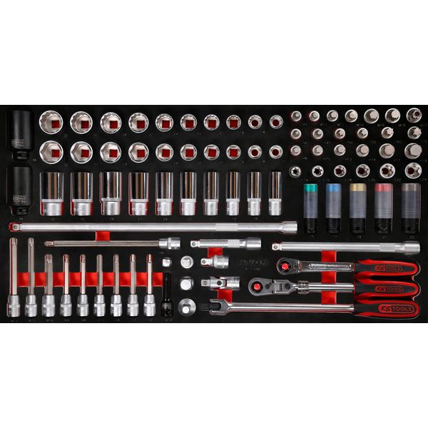 Ks Tools Set Di Chiavi A Bussola Da 1/2" Con Inserto In Schiuma 85 Pezzi - 813.0085"-image