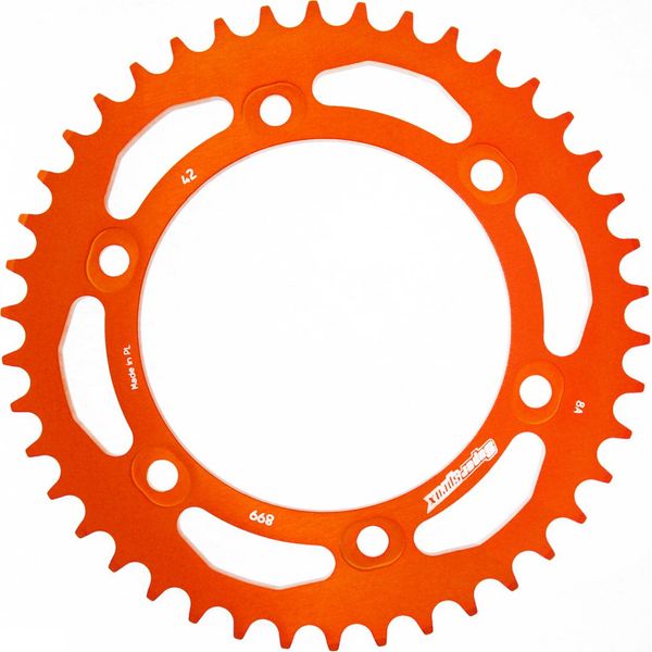 Supersprox Alu-Kettenrad 525 - 42Z (Arancione) RAL-899:42-ORG|ID 125,0 Lk 150,0 6-Loch-image
