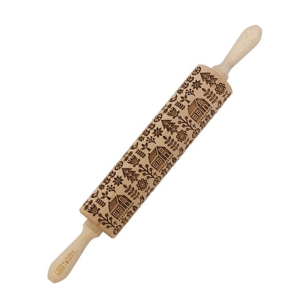 Rotolo Per Dolci Inciso Goody Woody 46 Cm In Legno Di Faggio Casa Scandinava-image