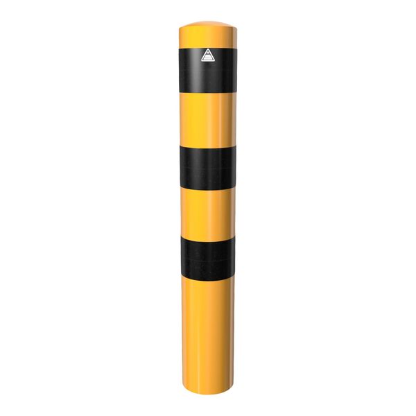 Schake Absperrpfosten Typ 40151BG, Ortsfest, Zum Einbetonieren, Ø 152Mm, GesamtläNge:1500Mm, Gelb/Schwarz)-image