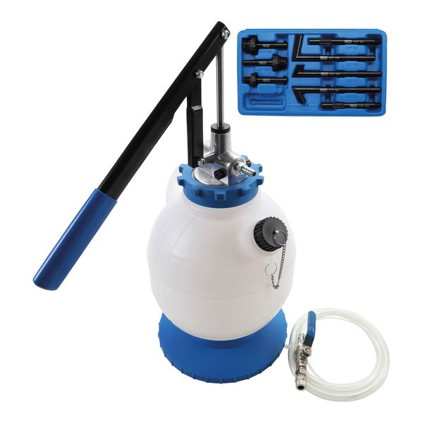BGS Technic GetriebeöL-BefüLlgeräT Mit Handpumpe Mit 8 Adaptern 7 L Aus Metall Und Kunststoff FüR Getriebe Mit Verschiedenen AnschlüSsen, 9992)-image