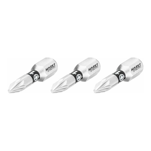 Hazet Bit 2216N-PZ1/3, Sechskant Massiv 6,3 (1/4 Zoll), Pozidriv Profil Pz, PZ1, Anzahl Werkzeuge: 3)-image
