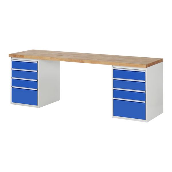 Rau Werkbank Modell 7510 Mit 8 Schubladen Bxtxh 2500X700X840Mm (03-7510A3-257B4S.11)-image