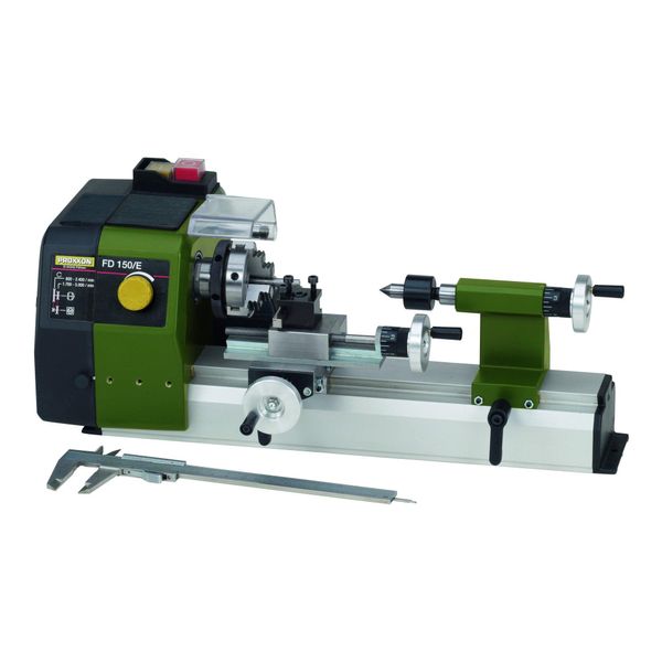 Proxxon Fd 150/E Feindrehmaschine Mit Stufenloser Drehzahlregelung Und Dreibackenfutter Ø80 Mm, 24150)-image