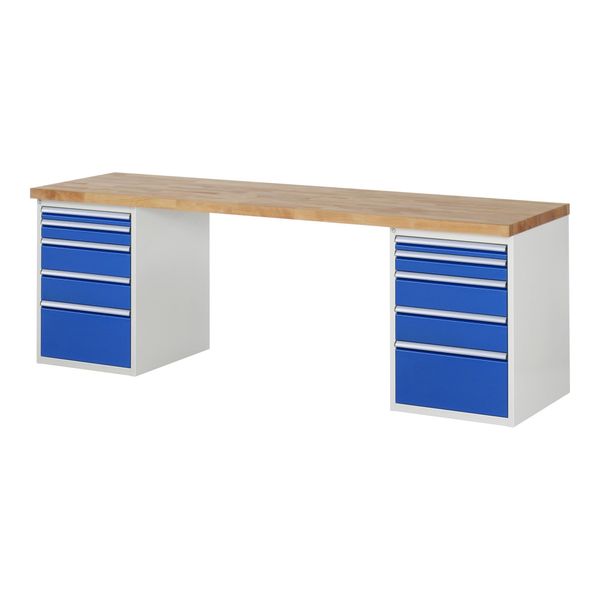 Rau Werkbank Modell 7511 Mit 10 Schubladen Bxtxh 2500X700X840Mm (03-7511A3-257B4S.11)-image