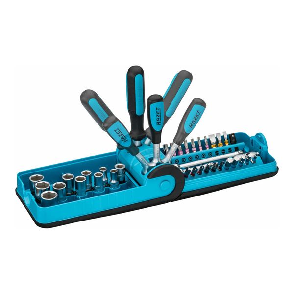 Hazet SteckschlüSsel- Und Bit-Satz "Smart Case"" 856-1 Vierkant Hohl 6,3 Mm (1/4 Zoll), Sechskant Massiv 6,3 (1/4 Zoll) AußEn-Sechskant-Tractionsprofil)"-image