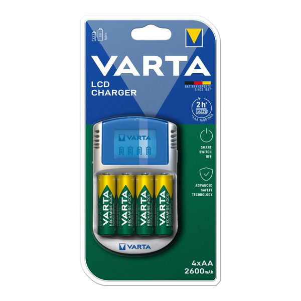 Varta Cons.Varta LadegeräT Lcd Charger Inkl.4Aa+12V+Usb 57070(4X5716) (57070201451)-image