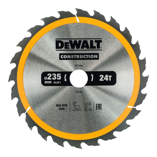 Dewalt KreissäGeblatt StationäR 235/30 Mm 24WZ DT1954-QZ)-image