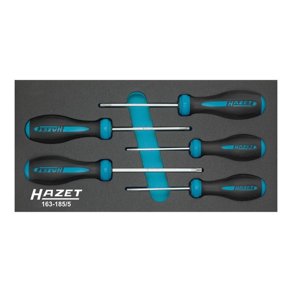 Hazet Schraubendreher-Satz Hexanamic 163-185/5 Tamper Resistant Tx Profil T 10 H - T 30 H Anzahl Werkzeuge: 5)-image