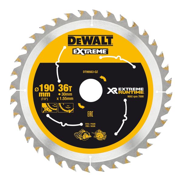 Dewalt KreissäGeblatt HandkreissäGe 190/30 Mm 36WZ/FZ DT99563-QZ)-image
