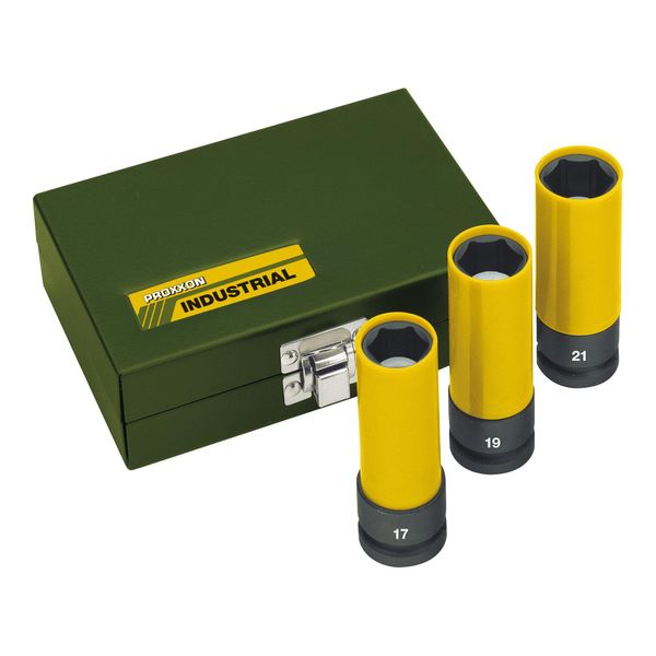 Proxxon Impact SteckschlüSselsatz, 1/2", 3-Tlg. (17, 19, 21 Mm), 85Mm Lang (23938)"-image