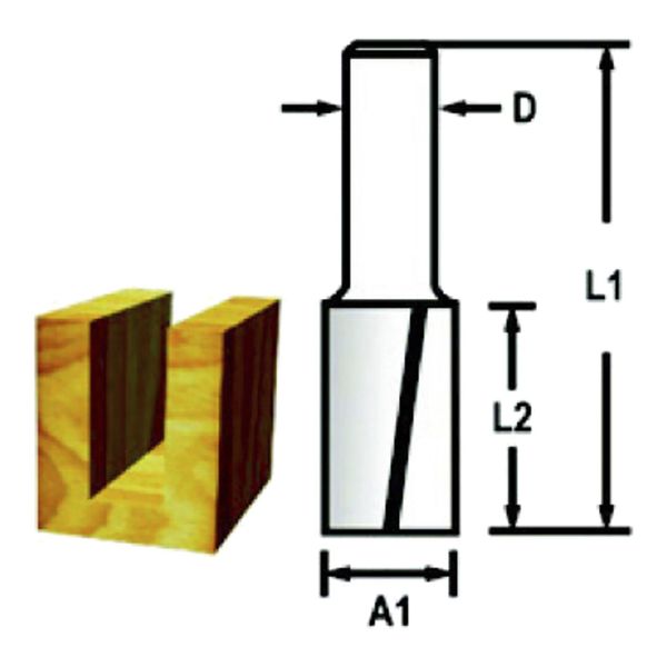 Makita NutfräSer Zweischneidig Ø 6 Mm Schaft, Ø 10 Mm FräSer (D-47466)-image