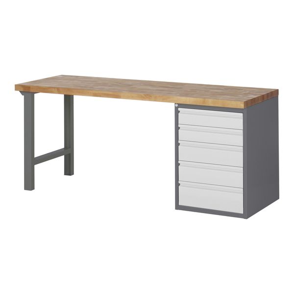 Stier Werkbank Premium Mit 5 Schubladen Bxtxh 2000X700X890Mm (904778)-image