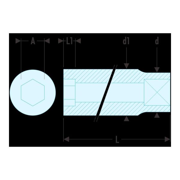 Facom SteckschlüSsel 1/4" 6-Kant Lang 11Mm (R.11LA)"-image
