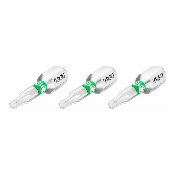 Hazet Bit 2223N-T10/3, Sechskant Massiv 6,3 (1/4 Zoll), Innen Tx Profil, T10, Anzahl Werkzeuge: 3)-image