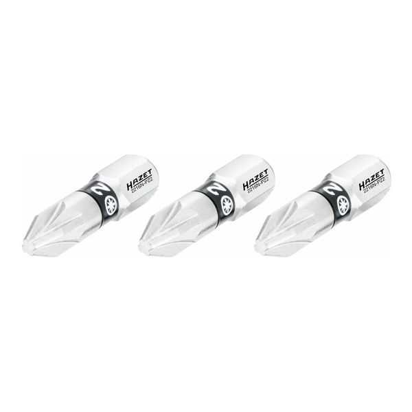 Hazet Bit 2216N-PZ2/3, Sechskant Massiv 6,3 (1/4 Zoll), Pozidriv Profil Pz, PZ2, Anzahl Werkzeuge: 3)-image
