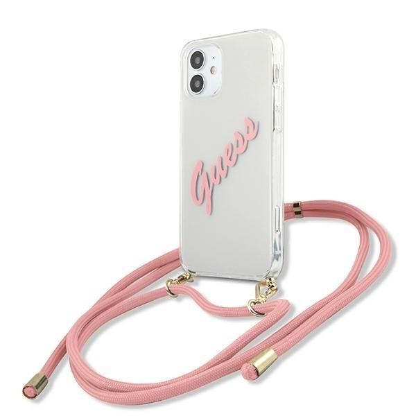 Guess Guhcp12Scrtvspi Iphone 12 Mini 5.4 Rosa/Rosa Custodia Rigida Script Vintage-image