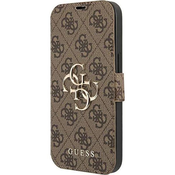 Guess Gubkp13X4Gmgbr Iphone 13 Pro Max6,7 BrąZowy/Brown Book 4G Big Metal Logo-image