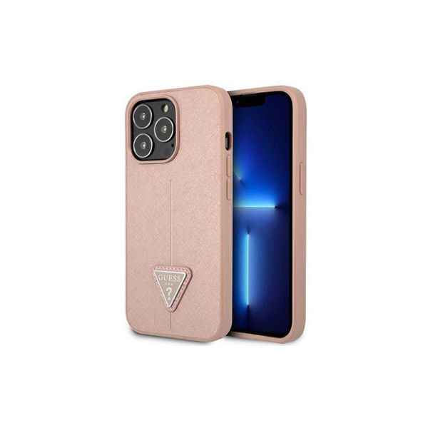 Guess Guhcp13Lpsatlp Iphone 13 Pro/ 13 6,1 RóżOwy/Rosa Custodia Rigida Logo Saffianotriangle-image
