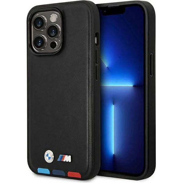 Etui Bmw Bmhmp14X22Ptdk Iphone 14 Promax 6,7 Czarny/Black Pelle Timbro Tricolore Magsafe-image