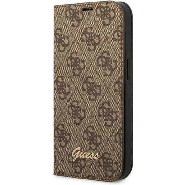 Guess Gubkp14Shg4Shw Iphone 14 / 15 / 136.1 BrąZowy/Brown Book 4G Vintage Gold Logo-image