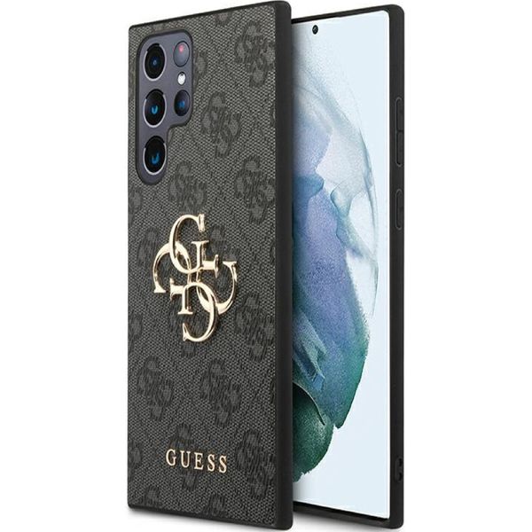 Guess Guhcs23L4Gmggr S23 Ultra S918Szary/Grey Hardcase 4G Big Metal Logo-image