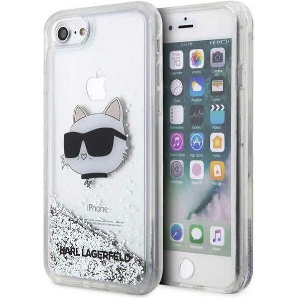 Karl Lagerfeld Klhci8Lnchcs Iphone 7/8/Se 2020 / Se 2022 Srebrny/Argento Custodia Rigida Glitter Choupette Head-image