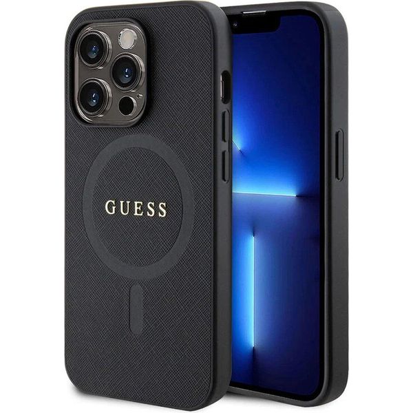 Guess Guhmp14Lpsahmck Custodia Rigida Saffiano Magsafe Per Iphone 14 Pro 6.1 Czarny/Nero-image