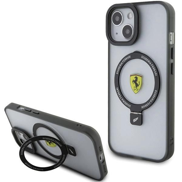 Ferrari Fehmp15Suscak Custodia Rigida Per Iphone 15 / 14 / 13 6.1 Czarny/Nero Anello Stand 2023 Collezione Magsafe-image
