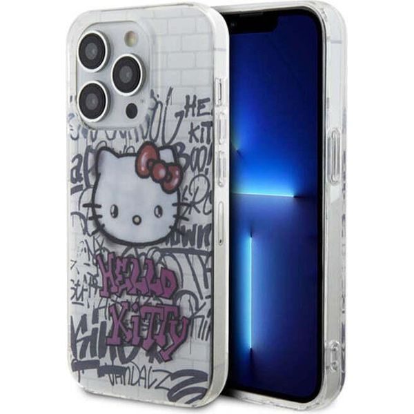 Hello Kitty Hkhcp13Xhdgpht Iphone 13 Pro Max 6.7 BiałY/Bianco Custodia Rigida Iml Kitty On Bricks Graffiti-image
