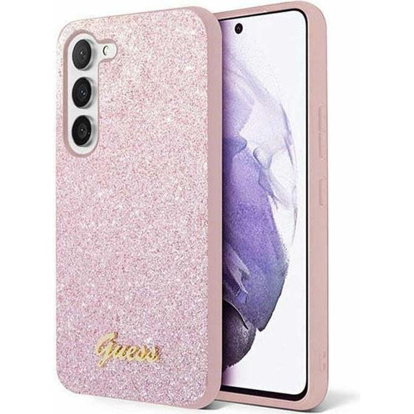 Guess Guhcs24Mhggshp S24+ S926RóżOwy/Pink Hardcase Glitter Script-image