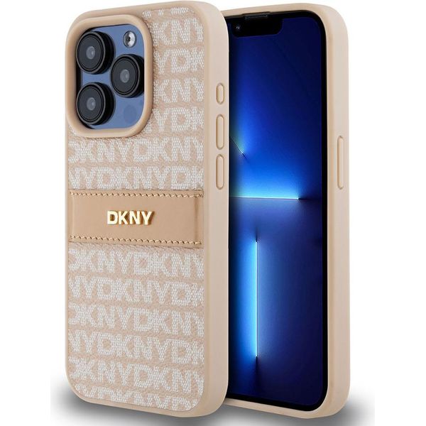 Dkny Dkhcp15Lprthslp Custodia Rigida Per Iphone 15 Pro6.1 RóżOwy/Rosa In Pelle Mono Stripe E Logo In Metallo-image