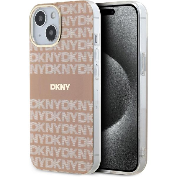 Dkny Dkhmp14Shrhsep Custodia Rigida Per Iphone 14 / 15 / 136.1 RóżOwy/Rosa Iml Mono & Stripe Magsafe-image