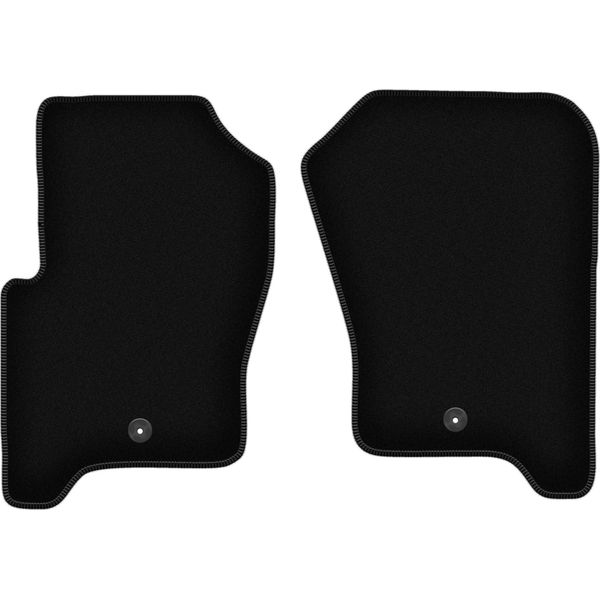 Wielganizator Tappetini Anteriori In Velluto Per Land Rover Discovery Iii (2004-2009, Suv 7 Posti) Neri, Set 2 Pz, Con Fissaggi-image