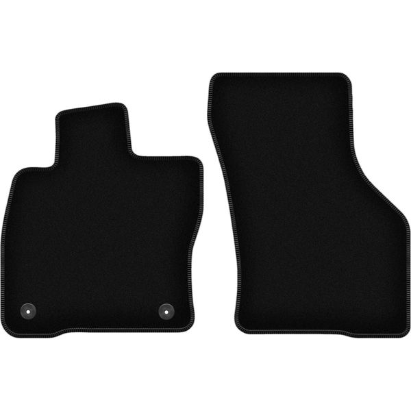 Wielganizator Tappetini Anteriori In Velluto Per Cupra Leon Kl (2020-2024, 5 Porte, Sportstourer Ibrida) Neri, Set 2 Pz, Con Fissaggi-image
