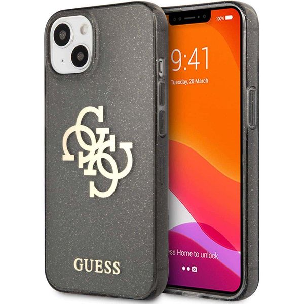 Guess Guhcp13Spcugl4Gbk Custodia Rigida Iphone 13 Mini5,4 Czarny/Nero Glitter 4G Big Logo-image