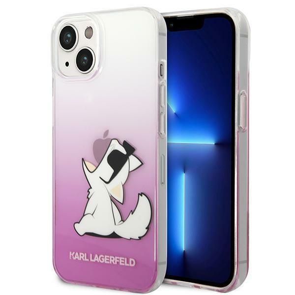 Karl Lagerfeld Klhcp14Mcfnrcpi Custodia Rigida Per Iphone 14 Plus / 15 Plus 6.7 Rosa / Choupette Fun-image