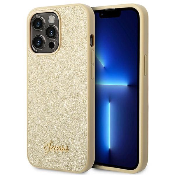 Guess Guhcp14Lhggshd Iphone 14 Pro6,1 ZłOty/Oro Custodia Rigida Glitter Script-image