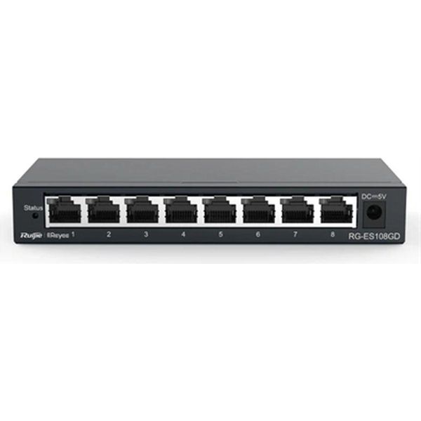 Reyee 8-Port 1Gbit Unmanaged Desktop Switch MetallgehäUse - Switch - 16 Gbps (RG-ES108GD)-image