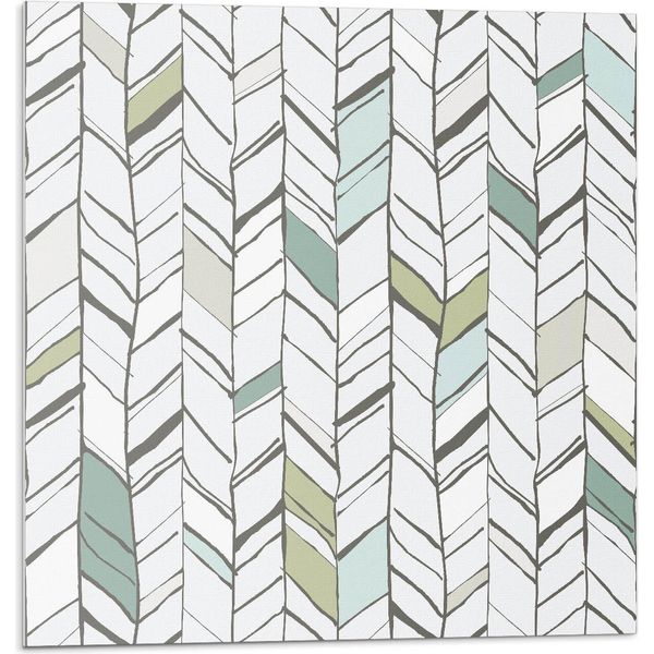 Foglia A Righe - Piastrelle Autoadesive - Piastrelle Da Parete - Pannelli Da Parete - Piastrelle Autoadesive Per Il Bagno - Piastrelle Autoadesive Per La Cucina - Carte Da Parati Autoadesive - Decorazione Murale - 4 Unità 50 X 50 Cm-image
