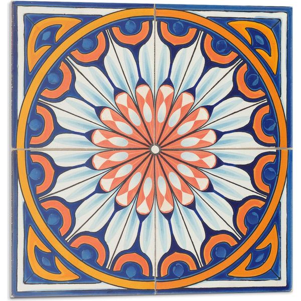 Motivo Floreale Con Dettagli - Autoadesivo - Rivestimenti Murali - Pannello Murale - Decorazione Murale - Pannelli Murali Decorativi - Pannelli Murali 3D - Design Murale Autoadesivo - 4 Pezzi 50 X 50 Cm-image