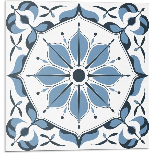 Motivo Floreale Con Dettagli - Autoadesivo - Rivestimenti Murali - Pannello Murale - Decorazione Murale - Pannelli Murali Decorativi - Pannelli Murali 3D - Design Murale Autoadesivo - 4 Pezzi 50 X 50 Cm-image