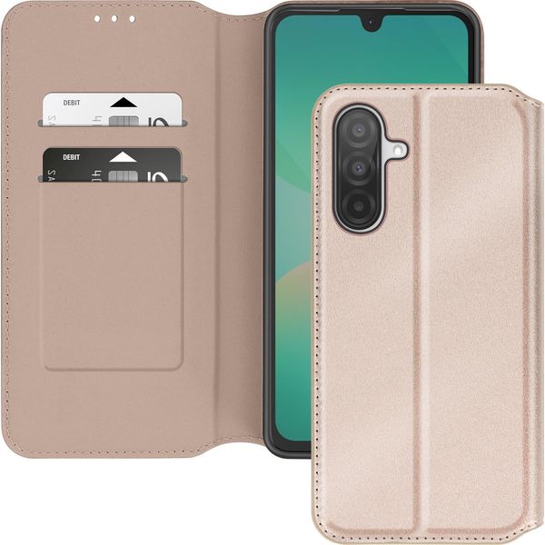 Avizar, Custodia Flip Per Samsung Galaxy A26 Con Portacarte E Supporto Video, Oro-image