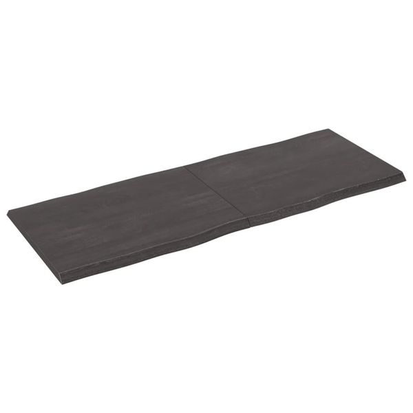 Piano Del Tavolo 160X60X(2-4) Cm In Legno Massiccio Trattato Bordo Albero-image
