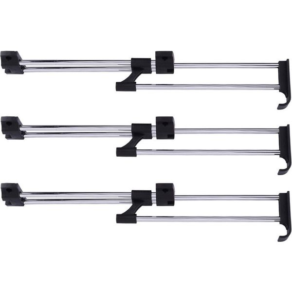 Set Di 3 X Appendiabiti, Estensibile Da 30 A 52 Cm, Appendiabiti Estensibile Per Guardaroba, Appendiabiti Estraibile Da Avvitare, Appendiabiti Salvaspazio Per Appendiabiti E Appendipantaloni, Accessori Per Guardaroba-image