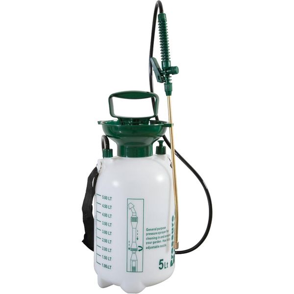 Siena Garden HX142 Irroratore A Pressione, 5,0 Litri, Con Valvola Di Sicurezza, Verde/Bianco-image