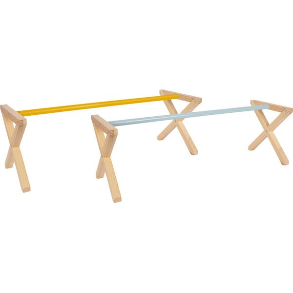Piccolo Piede Cavaletti Set Di Ostacoli Per Bambini 12397 Marrone Giocattolo Da Esterno-image