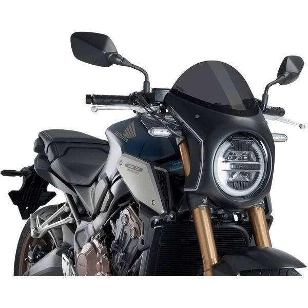 Cupolino Puig Semicarenato Fumè Scuro Omologato Abe Per Honda-image