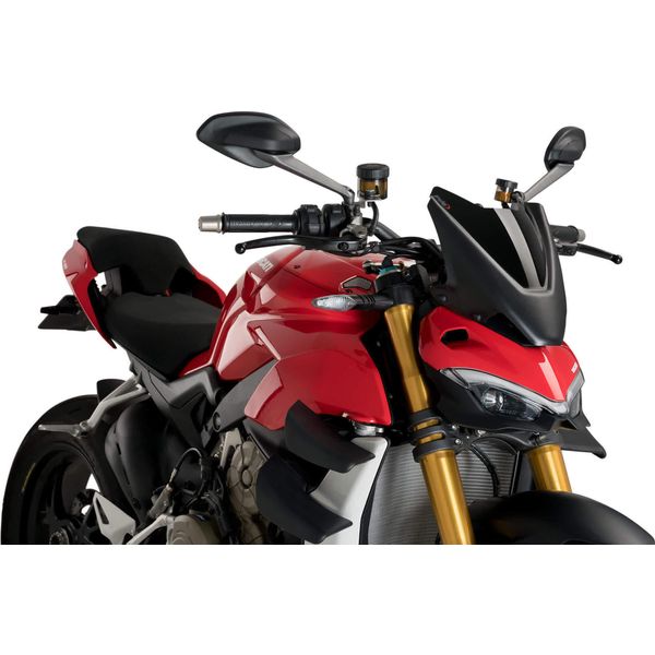 Cupolino Puig Naked Sport Nero Omologato Abe Per Ducati-image